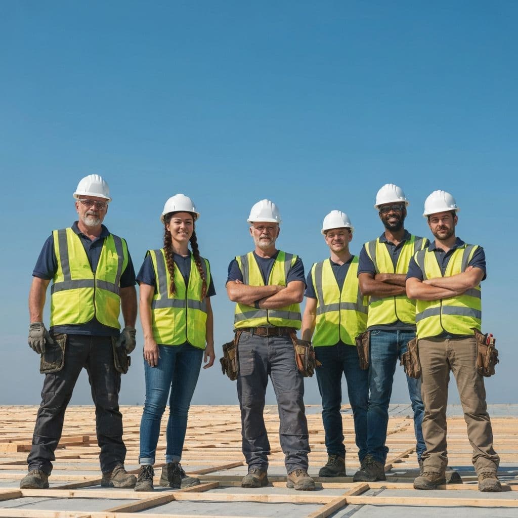 Équipe GEC Île-de-France sur chantier